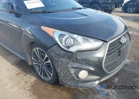 2016 Hyundai Veloster Turbo z USA, uszkodzony, nr VIN KMHTC6AE4GU249966